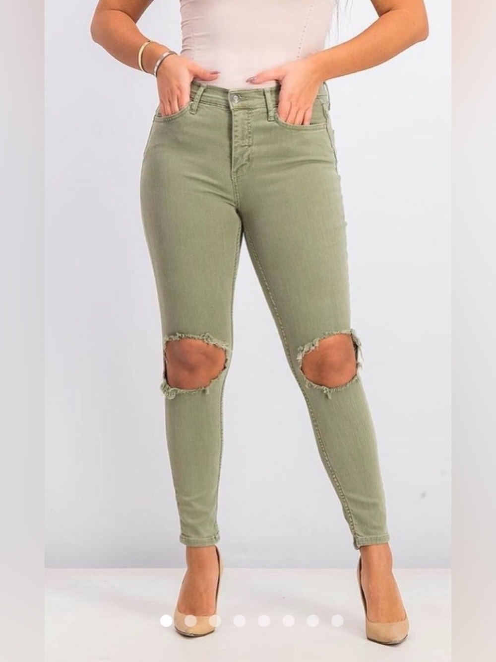 Free People Distressed Skinny Jeans